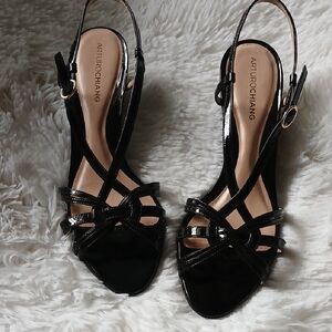 Arturo Chiang Black Strappy Heels